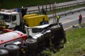 VU Gefahrgut LKW umgestuerzt A 4 Rich Koeln Hoehe AS Gummersbach P327